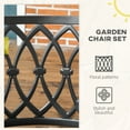 thumbnail image 4 of Outsunny 2 PCs Dining Chairs w/ Stackable Design, Outdoor Armchair, Black, 4 of 10