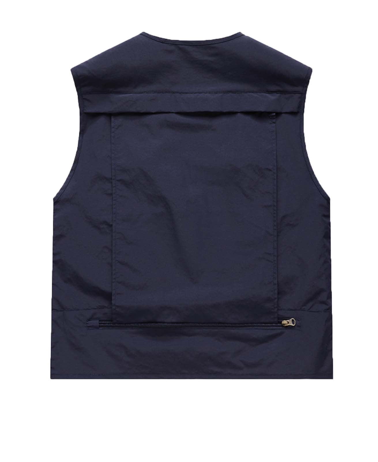 Rloper-Lop Men Summer Outdoors Work Vests Running Waistcoats Outerwears Photography Journalist Cargo Vest Jackets with Multi Pockets