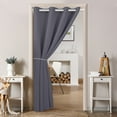 thumbnail image 2 of DONGPAI Blackout Curtains for Doorways and Closets, Privacy Door Curtain Room Divider Thermal Insulated Door Curtain, 1 Panel, 52" x 80", Gray, 2 of 8