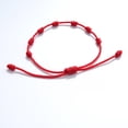 thumbnail image 6 of 2Pcs Good Luck 7 Knots Red String Bracelet With for Wish Card Friendship Bracele, 6 of 10