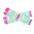 thumbnail image 2 of 1 Pair - V-Toe Flip Flop Tabi Socks - Green Llamas by V-Toe Socks, Inc, 2 of 4