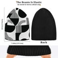 thumbnail image 5 of joogoo Black Geometric Beanie Hats Cuffed Winter Warm Knit Thick Beanies, 5 of 7
