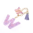 thumbnail image 5 of Unique Bargains 1 Pc Estrella Lentejuelas Letra W Colgante Mariposa Borlas Colgante de Agua Taza Púrpura Metal Resina, 5 of 5