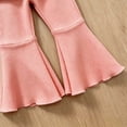 thumbnail image 5 of Leey-World Toddler Baby Girl Clothes 2Pcs Fall Winter Warm Outfit Long Sleeve Sweatshirt Bell Bottom Pants Set for Little Girls(Pink,12-18 Months), 5 of 5