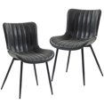 thumbnail image 1 of HOMCOM Dining Chairs Set of 2, Upholstered Kitchen Chairs with Backrest, 1 of 10