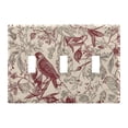 thumbnail image 2 of Dailycode Light Switch Plate Covers 2 Gang Wall Plate Plastics Outlet Covers for Kitchen Home Office Decor Vintage Floral and Bird, 2 of 8