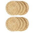 thumbnail image 1 of 4 Pcs Natural Water Hyacinth Weave Placemat Round Braided Rattan Tablemats 9.8" Wicker Placemats Table Mats for Dining Tables, Wedding, Parties, BBQ's, Everyday, Holidays (25cm, Place Mats), 1 of 7
