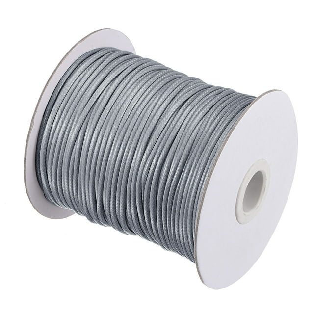 Unique Bargains Beading Thread Bracelet Weave Bead Craft Cord 2mm 78M/Roll (85-Yards) Decorative String, Silver Tone