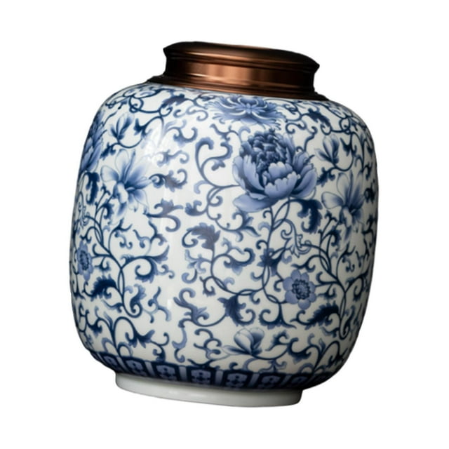 Tarro de té, caja de té, porcelana decorativa, mesa, bote de té de porcelana creativo Azul y blanco