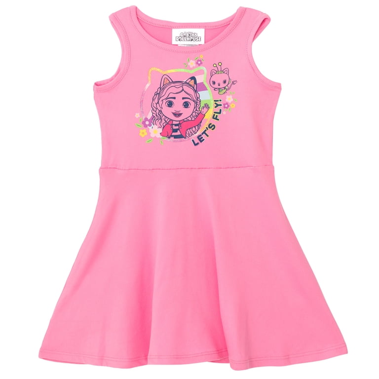 Dreamworks Gabby's Dollhouse Toddler Girls Pandy Paws Kitty Fairy 2 Pack Dresses to - Multicolor / Pink