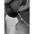 thumbnail image 2 of Acrylic 5/16" Yellow Heart Silvertone Face Mask Necklace, 2 of 2