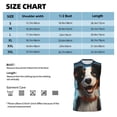 thumbnail image 5 of Balery Playful Smile Cute Dog Men's Sleeveless Muscle Shirts Workout Tank Top, Moisture Wicking, Odor Protection-XX-Large, 5 of 8