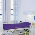 thumbnail image 2 of Premium Pure Cotton 3 PC's Hospital Bed Sheet Set - Hospital Bed Flat Fitted Sheets - 100% Egyptian Cotton 400 TC Hospital Sheets - Hospital Fitted Sheets Upto 10-12" Drop (Purple Solid, Twin XXL), 2 of 3
