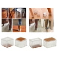 thumbnail image 4 of 10 Piezas Silla Cuello Caps Silicona Tabla Cubre Pads Square 30-35mm Sunnimix Tapa de la pierna de la silla, 4 of 8