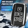 thumbnail image 5 of Key Fob Cover Compatible with Range Rover LR4 Sport Evoque Jaguar XF XJ XJL F-Pace Keychain Case Holder Protector,Black, 5 of 6