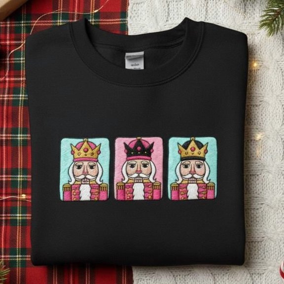 EMBROIDERED Nutcracker Ballet Embroidery Shirt, Christmas Embroidery Shirt, Festival Embroidery Sweatshirt, Embroidery Machines File