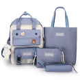 thumbnail image 1 of AMERTEER Four-Piece Student Campus School Bag Large-Capacity Nylon Backpack, 1 of 5