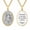St. Florian, variant on Saint Necklace St. Michael Archangel Pendant Two-Tone Oxidized Religious Jewelry