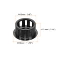 thumbnail image 2 of Uxcell 32Pcs 15mm(5/9') Tapones redondos negros de nylon plástico para agujeros, tipo de tapón de agujero insertado, tapa final para tubo de bloqueo, 2 of 6