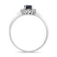 thumbnail image 5 of 10k White Gold Oval Sapphire And Diamond Ring, 5 of 6