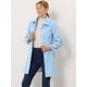 thumbnail image 2 of INSPIRE CHIC Chaqueta de invierno con cuello Peter Pan para mujer Azul S, 2 of 6