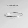 thumbnail image 5 of 925 Sterling Silver Minimalist Hammered Textured Thin 1.2mm Knuckle Midi Stacking Rings (10 US, 925 Sterling Silver/ Grooved), 5 of 7