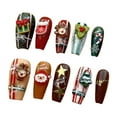 thumbnail image 1 of Uñas postizas navideñas lindas de cobertura completa reutilizables para invierno, uñas postizas navideñas, uñas festivas, uñas largas creativas para S, 1 of 8