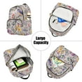 thumbnail image 5 of FORMRS Mini Backpack Purse for Women Travel Daypack Casual Shoulder Bag, Purple Floral Pattern, 5 of 7
