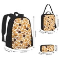 thumbnail image 2 of Easygdp Coffee Bun Hot Dog Mochila para Niños y Niñas con Set de Caja de Almuerzo y Estuche para Lápices 3 en 1, Mochila Escolar Estampada para Adolescentes, 2 of 7