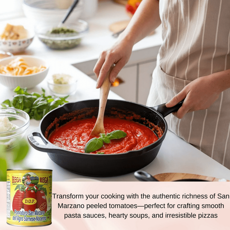 Rega Whole Peeled Italian San Marzano Tomatoes Pack of