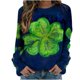 thumbnail image 2 of Ichuanyi liquidación mujer mangas largas camisas casuales vintage St Patrick imprimiendo cuello redondo sudadera tops sueltos ICHUANYI WER202308210687, 2 of 5