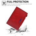 thumbnail image 2 of SaniMore Wallet Case for Fire HD 10 & HD 10 Plus Tablet (11th Generation, 2021), Card Slots & Pen Holder [Auto Sleep] PU Leather Magnetic Ciasp Kickstand Shockproof Full Protective Cover, Red, 2 of 10