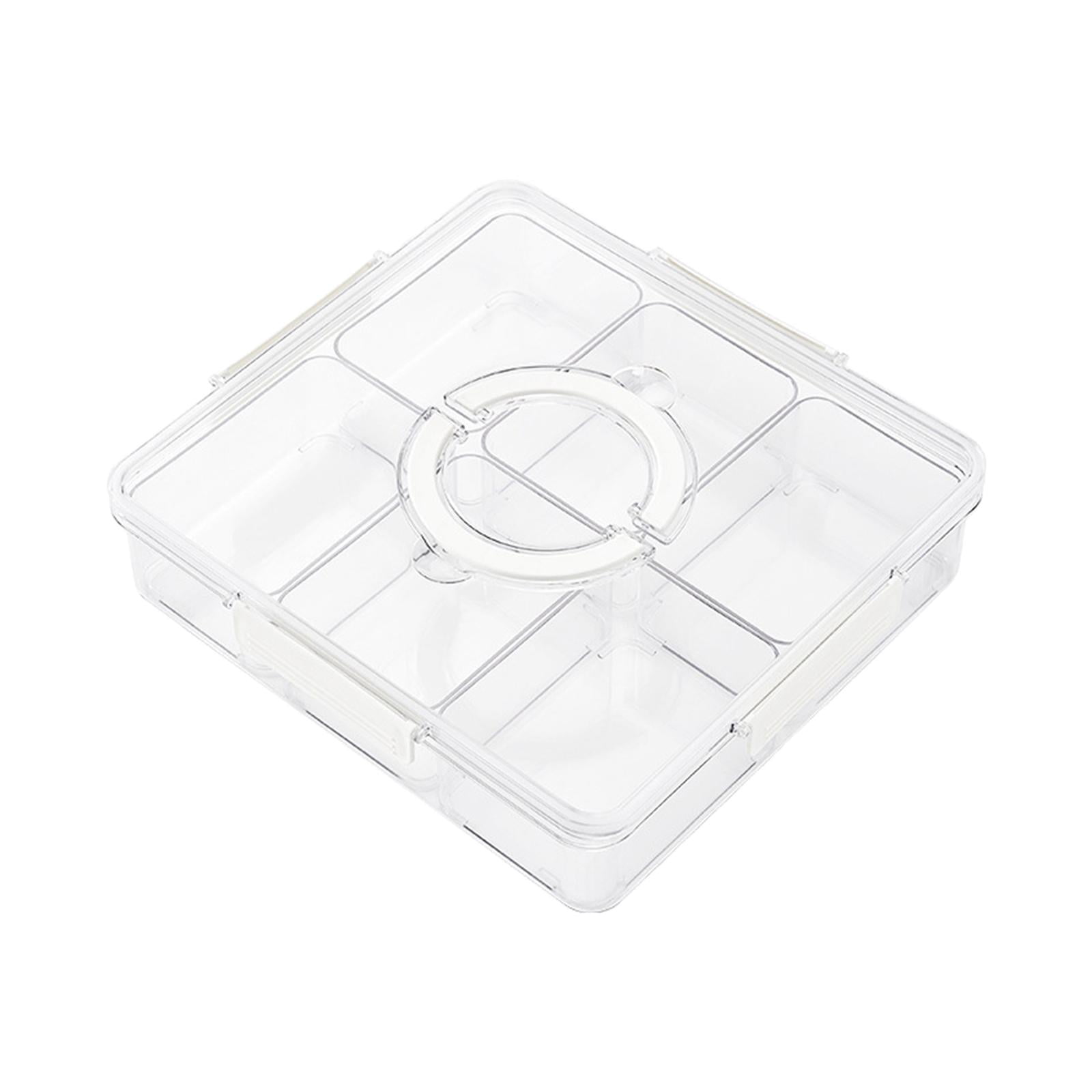 Divided Serving Tray With Lid And Handle Snackle Box - Temu