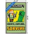 Minecraft - Create, Explore, SurVive Wall Poster, 22.375
