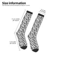 thumbnail image 5 of Daiia Sports Socks Black White Halloween Printed Novelty Crew Socks for Men Women Knee High Socks Cotton Socks Soft & Breathable Support Unisex Socks, 5 of 9