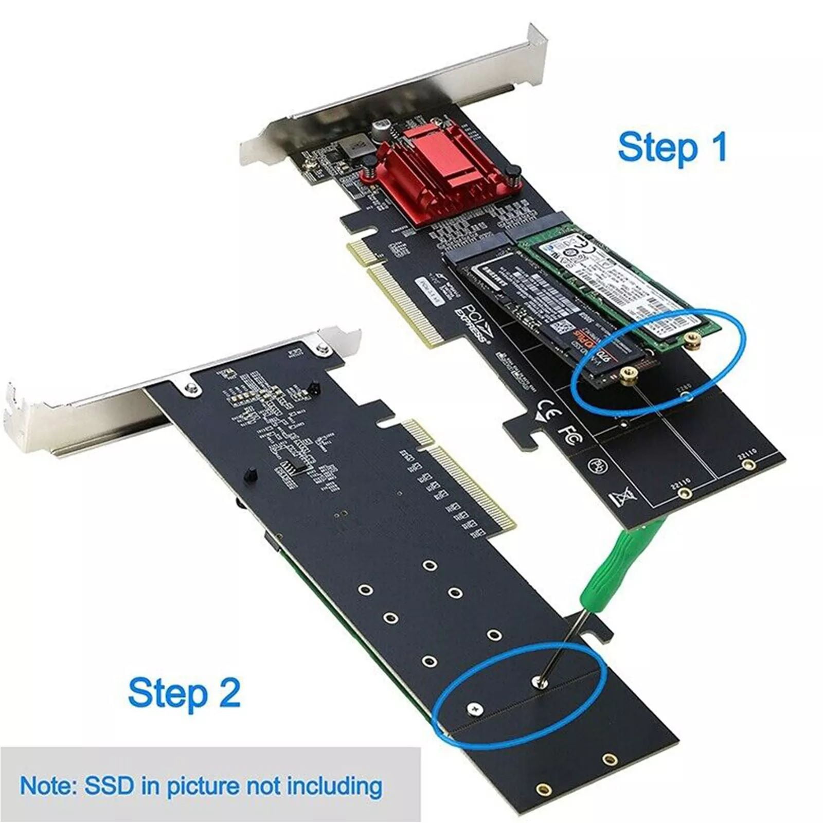 ASMedia ASM2812 Dual M.2 PCIe Adapter Seamless Integration with Modern Motherboards for High-Speed Storage Demands
