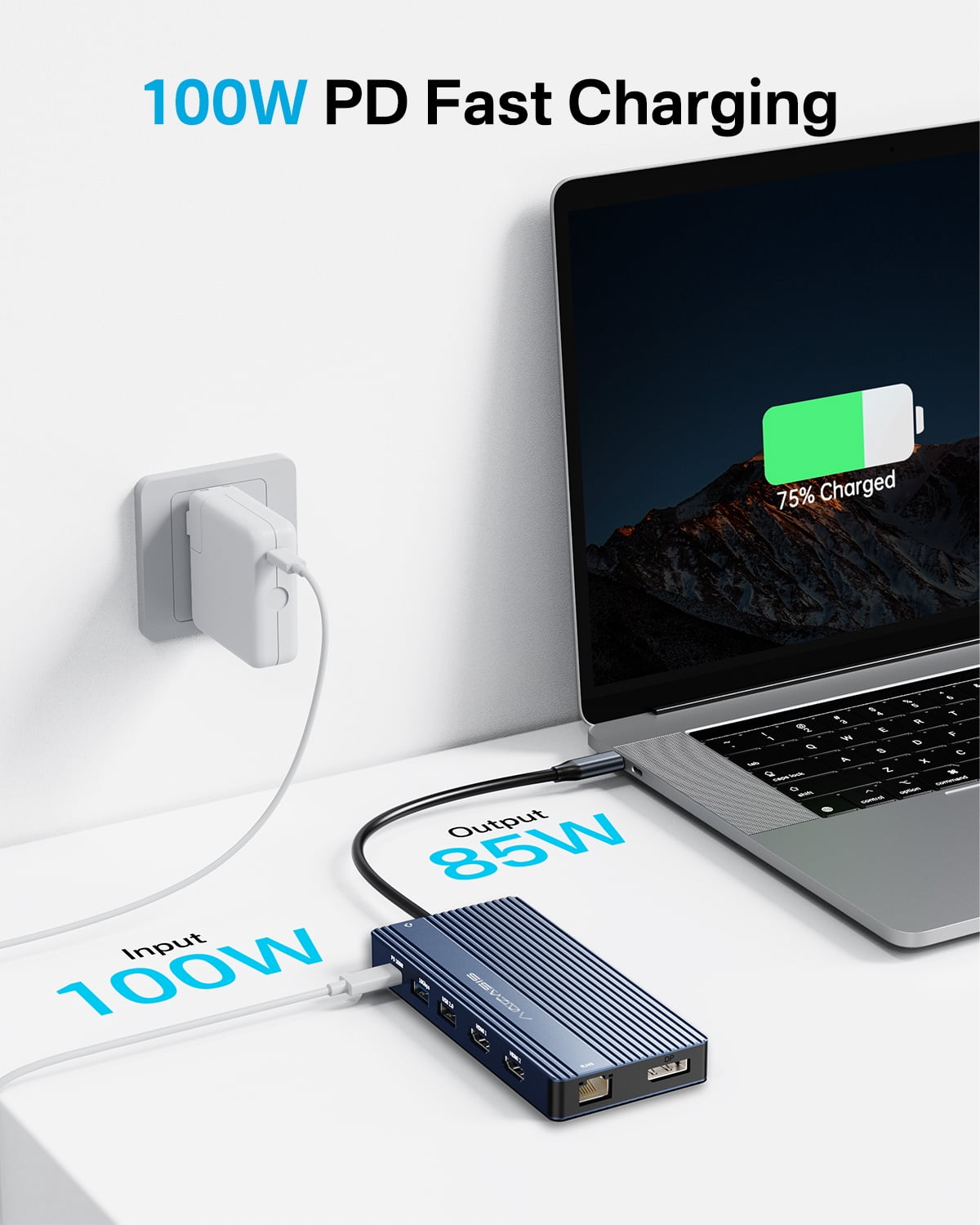 ACASIS 14-in-1 USB C Docking Station: Dual Monitor 4K@60Hz (2 HDMI + DP), 3 USB-C 10Gbps, 100W PD Charging, Gigabit Ethernet, SD/TF 3.0 for Laptops