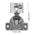 thumbnail image 2 of FRCOLOR  American Hinge Cabinets Hidden Mechanism Cupboard Hinges Door Kitchen Silver, 2 of 8
