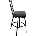 thumbnail image 3 of Outdoor or Indoor Metal Counter 26" Bar Stool -Jordan - Dark Gray Fabric - Black, 3 of 5