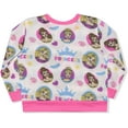 thumbnail image 3 of Princess Cinderella, Rapunzel and Belle Girls 2 Piece Crewneck All Over Print Long Sleeve and Jogger Set, 4-6X, 3 of 5
