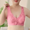 thumbnail image 2 of PEASKJP Women's Full Coverage Bras Lace Underwire Soft Padding Lift Up Bra, Pink XL, 2 of 4
