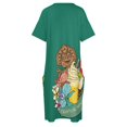 thumbnail image 4 of Vestido de noche holgado con bolsillos para mujer traje elegante con estampado Tropical Hideaway a la moda verano, 4 of 6