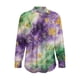 thumbnail image 2 of TaTaai Womens Carnival Print Long Sleeve Shirt Round Neck Casual Polyester Blouse Lightweight Festival Holiday Top Runs Small Gift, 2 of 5