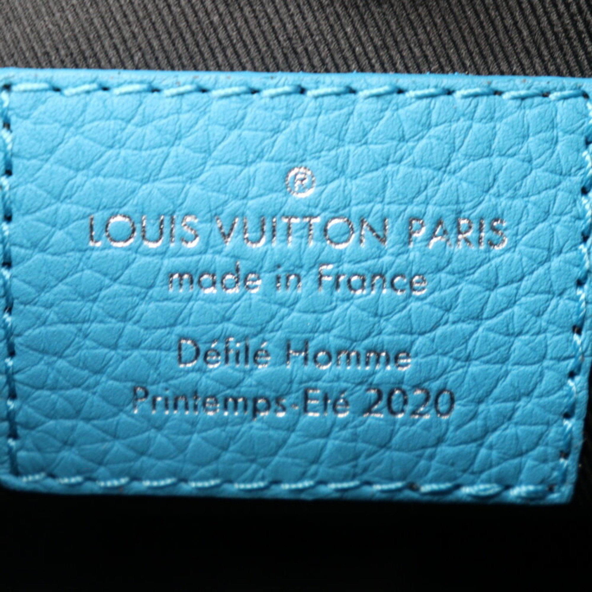 LOUIS VUITTON Louis Vuitton Triangle Messenger Shoulder Bag M55925 Monogram  Implant Turquoise Black Metal Fittings | eLADY Globazone
