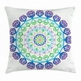 thumbnail image 1 of Rainbow Mandala Throw Pillow Cushion Cover, Boho Rosette Pattern with Hearts and Star Ornamental Oriental Composition, Decorative Square Accent Pillow Case, 20 X 20 Inches, Multicolor, by Ambesonne, 1 of 2