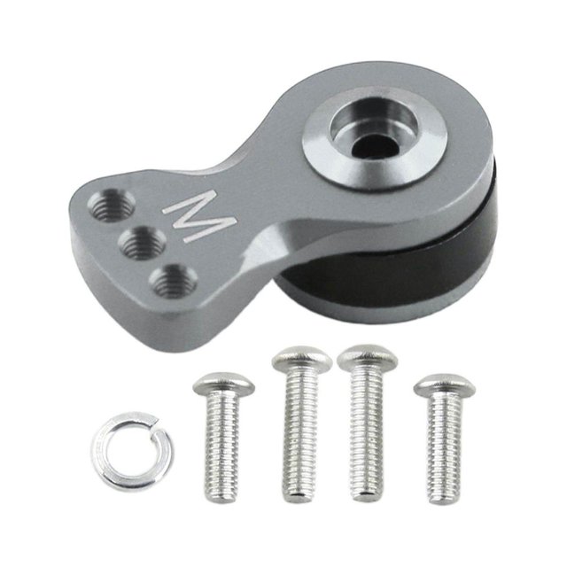 pitrice Alloy Aluminum Servo Arm Rocker Accessory Server for 1/10 RC Cars Boat Buggy M Argent