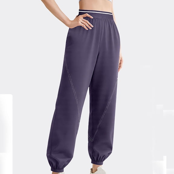 TaTaai Women Loose Fit Lightweight Long Sports Pants Stretchy Breathable Running Workout Training Pants Non See-through Machine Washable Versatile Gym Daily Wear Gift