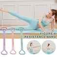 thumbnail image 3 of 8-Figure Silicone Resistance Band Arm Back Shoulder Exercise Elastic Rope Yoga ∨ B1N8, 3 of 9