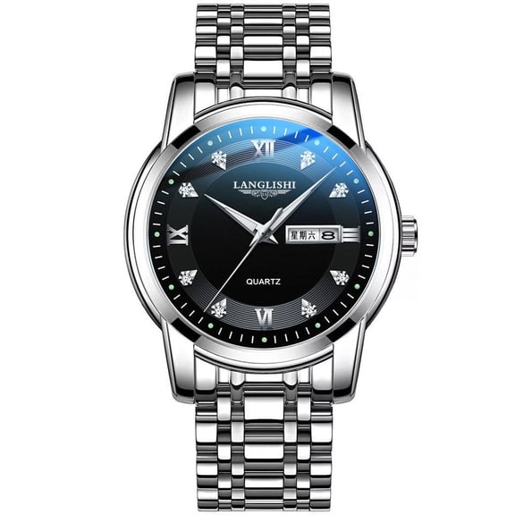 POEDAGAR Men Watch Stainless Steel Business Watches Top Brand Luxury Quartz Men's Wristwatch Waterproof Luminous Date Week Man
