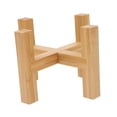 thumbnail image 1 of Soporte para macetas de madera de 4 patas, base para macetas de plantas y suculentas, soporte de exhibición para el hogar, jardín, patio, madera, 1 of 5